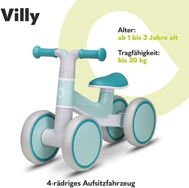 Lionelo Villy Kinder Laufrad | türkis 2