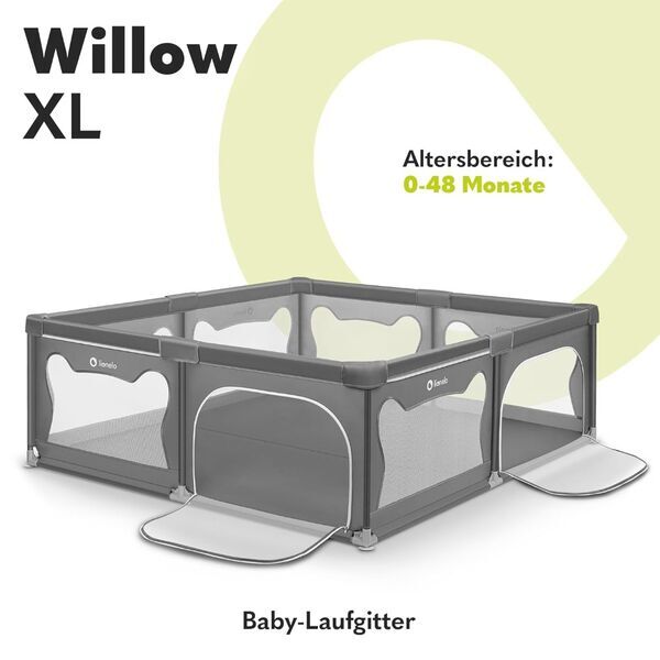 Lionelo Willow XL Laufgitter | grey 2
