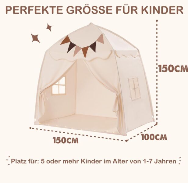 Lionherz Rundes Spielzelt | бял, image 2 of 2