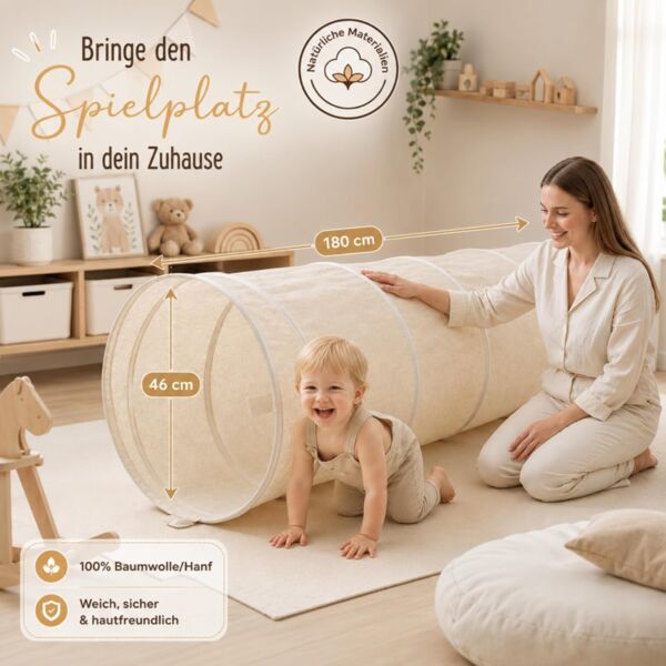 Lionherz Spieltunnel | beige, image 1 of 3