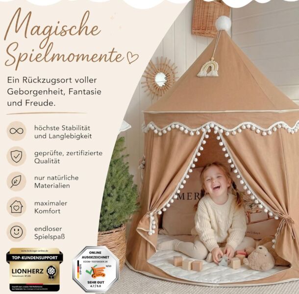 Lionherz Spielzelt Tipi | karamellbraun, image 2 of 2