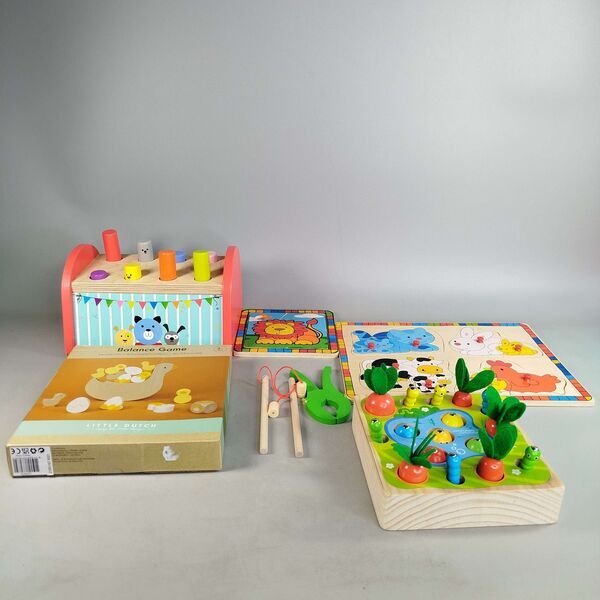 Little Dutch Bundle Montessori Set of 3 Balance & Puzzles | multicoloured, image 1 of 2
