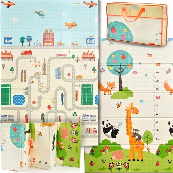 Little Story Kindermatte Straße/Pandas | Version Englisch | multicolor 1