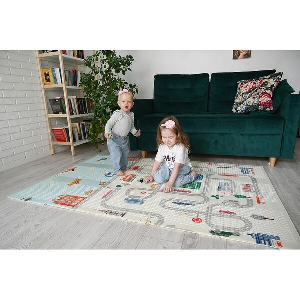 Little Story Kindermatte Straße/Pandas | Version Englisch | multicolor 2