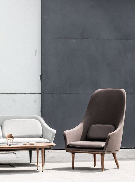 Lunar coffee table wood black Ø80cm | black, image 1 of 4