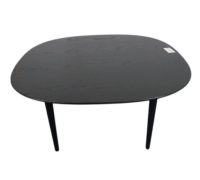 Lunar coffee table wood black Ø80cm | black, image 2 of 4