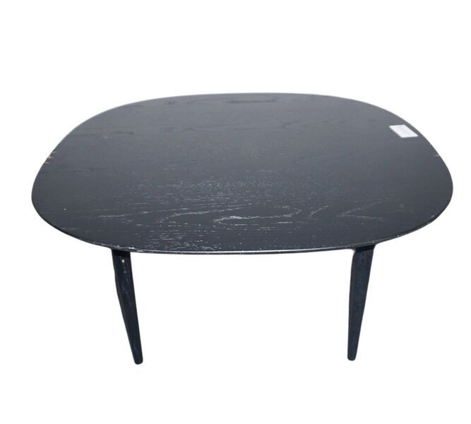 Lunar coffee table wood black Ø80cm | black, image 3 of 4