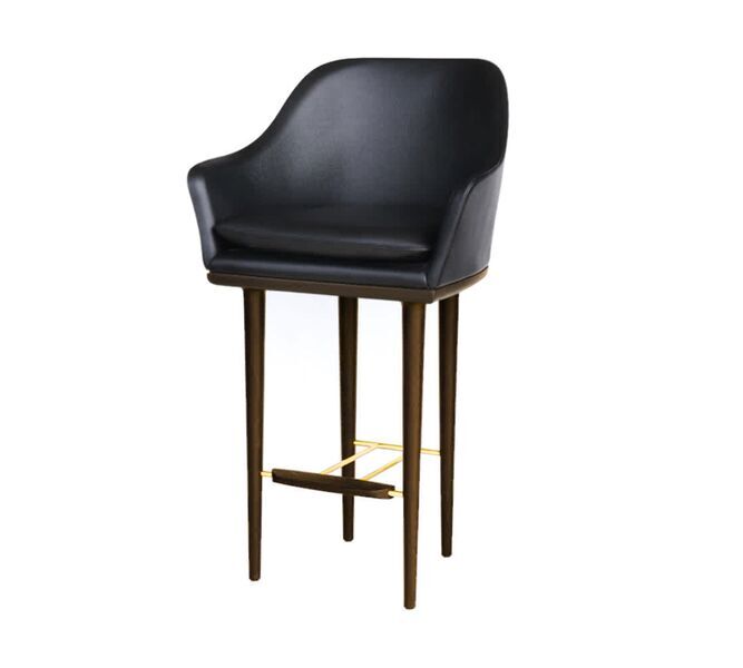 Lunar SH750 bar stool leather Bellagio black | black, image 1 of 5