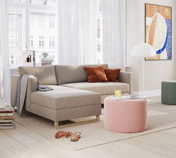 Madison sofa bed left chaise longue Agnes Brown | brown, image 3 of 4