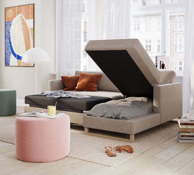 Madison sofa bed right chaise longue Agnes Brown | brown, image 2 of 4