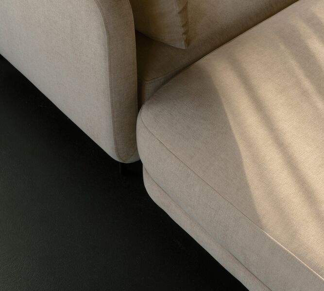 Maison Fußhocker XL Danny Cream | braun, image 2 of 3