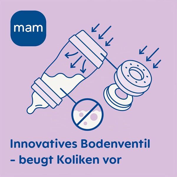 MAM Easy Start baby bottle | light blue, image 3 of 3