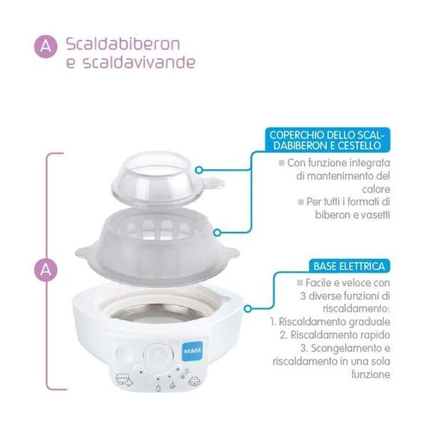 Mam Elektrischer Sterilisator & Flaschenwärmer | light blue 3