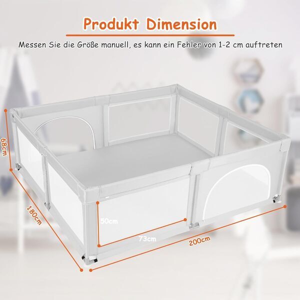 Mamizo Baby Laufstall | weiß 2