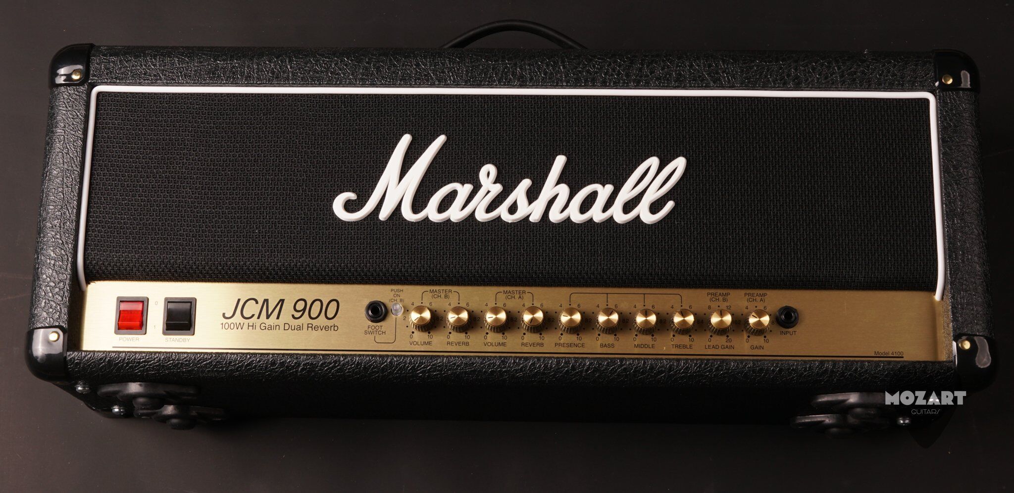 Marshall JCM900 4100 Dual Reverb versterkertop 100 W + voetschakelaar | zwart