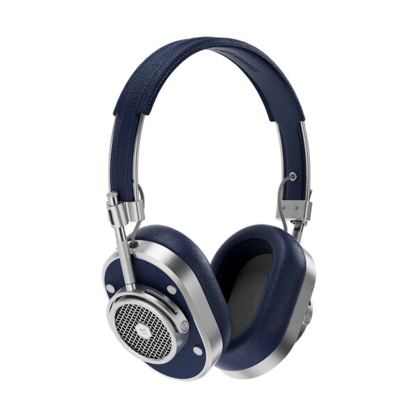 Master & Dynamic MH40 Wireless | Silver Metal | Navy Coated Canvas, image 1 of 3