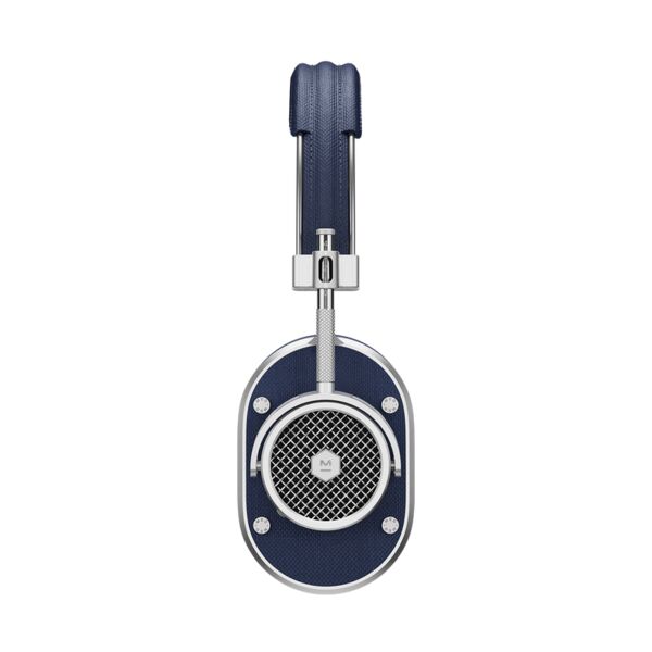 Master & Dynamic MH40 Wireless | Silver Metal | Navy Coated Canvas, image 2 of 3