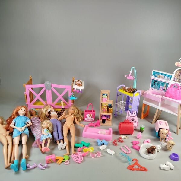 Mattel Barbie-Puppen Set von 8 mit Zubehör | mehrfarbig 1