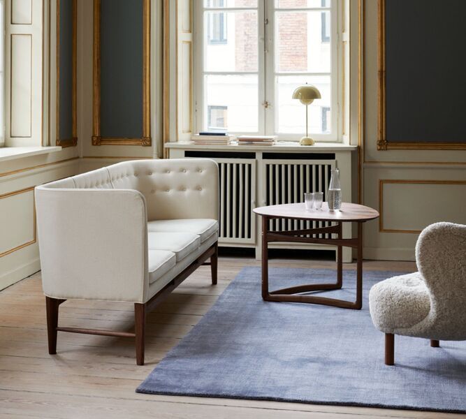 Mayor AJ6 sofa velvet walnut wood blue | blue, image 3 of 4