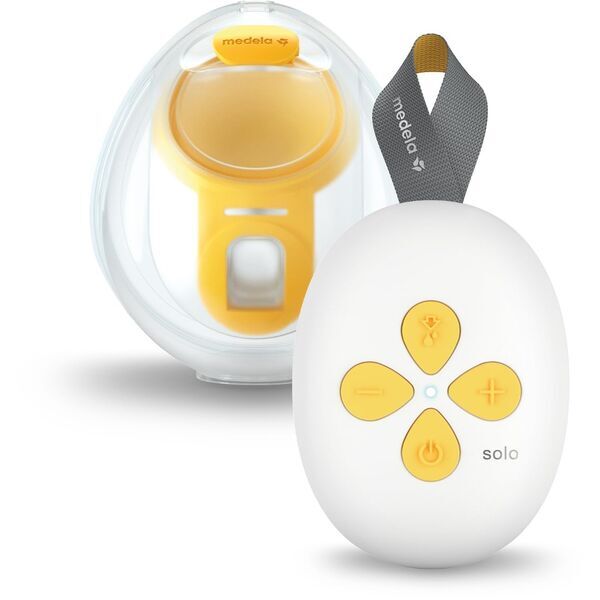Medela Solo™ Hands-Free elektrische Milchpumpe | white/yellow 1