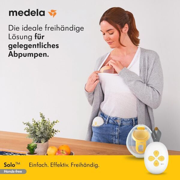 Medela Solo™ Hands-Free elektrische Milchpumpe | white/yellow 2