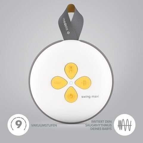 Medela Swing Maxi elektrische Doppelmilchpumpe | weiß/gelb 2