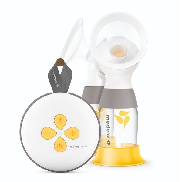 Medela Swing Maxi elektr. Doppelmilchpumpe | white/yellow 1