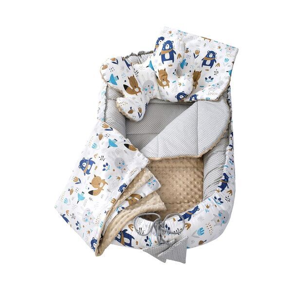 Medi Partners 5 Teiliges Babynestchen Set | weiß/beige 1