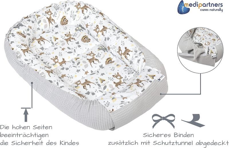 Medi Partners Gnijezdo za bebe | svijetlosiva, image 2 of 3
