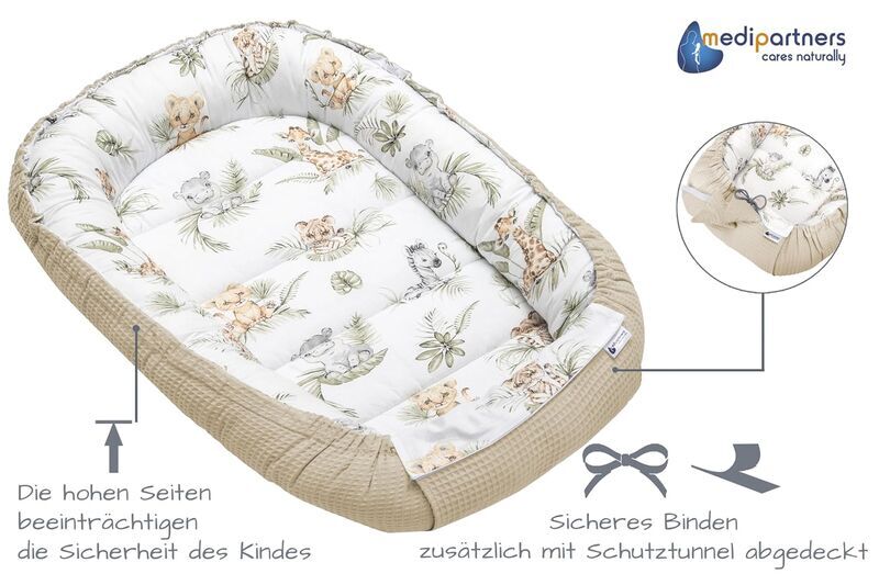 Medi Partners babynest safari beige | beige, image 2 of 3
