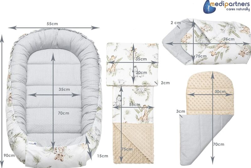 Medi Partners Baby Nest Set Safari | beige, image 2 of 2
