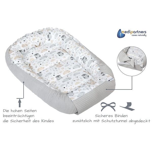 Medi Partners Babynest Baumwolle | multicolored 5