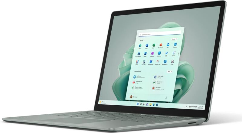 Microsoft Surface Laptop 5 | i5-1245U | 13.5" | 8 GB | 512 GB SSD | 2256 x 1504 | Touch | Backlit keyboard | Sage | Win 11 Pro | DE 2
