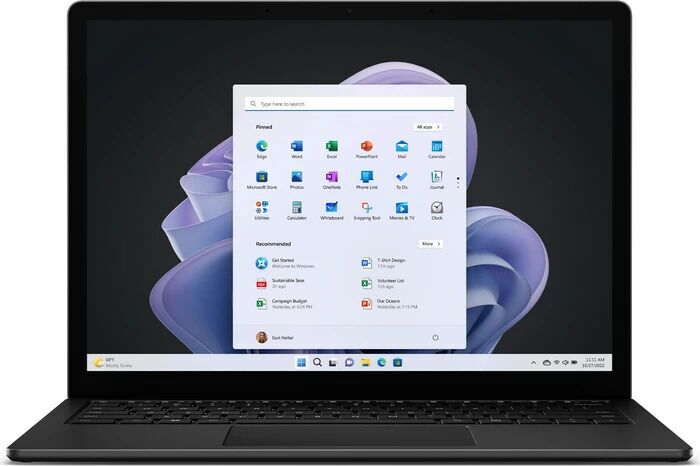 Microsoft Surface Laptop 5 | i7-1265U | 15" | 32 GB | 1 TB SSD | 2496 x 1664 | Touch | Bakgrundsbelyst tangentbord | svart | Win 11 Pro | ND 1