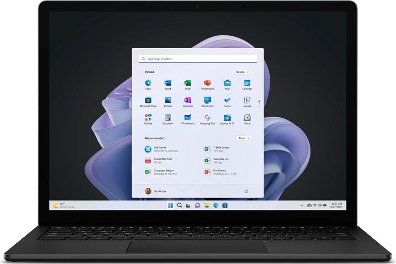 Microsoft Surface Laptop 5 | i7-1265U | 13.5" | 16 GB | 256 GB SSD | 2256 x 1504 | Touch | Osvetlitev tipkovnice | mat črna | Win 11 Pro | UK, image 1 of 3