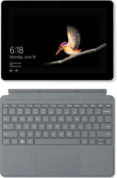 Microsoft Surface Go | 10" | 8 GB | 128 GB SSD | silber | Win 10 S | Signature Type Cover platin | DE
