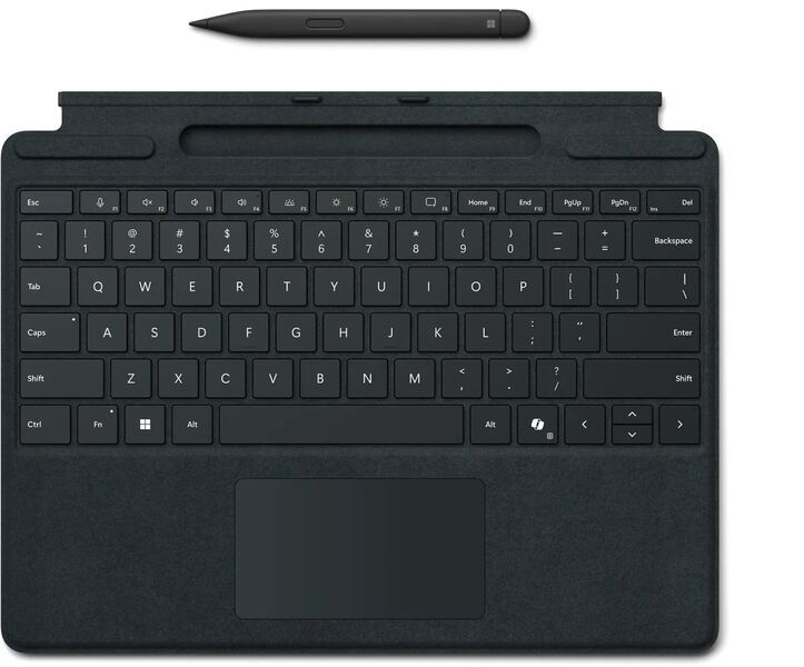 Microsoft Surface Pro 8 | i5-1145G7 | 13" | 8 GB | 256 GB SSD | kompatibler Stylus | Surface Dock | Win 11 Pro | Platin | Keyboard schwarz mit Stiftspeicher und Aufladen | DE 2