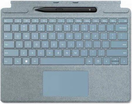 Microsoft Surface Pro 8 | i7-1185G7 | 13" | 16 GB | 256 GB SSD | compatible stylus | Win 11 Pro | Graphit | Keyboard Ice Blue with pen storage and charging | FR 2