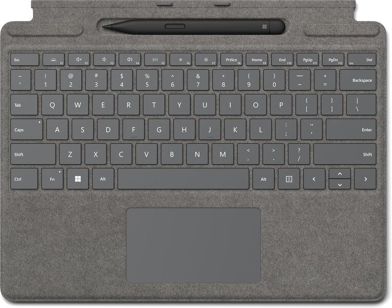 Microsoft Surface Pro 8 | i7-1185G7 | 13" | 16 GB | 256 GB SSD | съвместим стилус | Surface Dock | Win 11 Home | графит | Клавиатура Platinum с място за съхранение на стилус и зареждане | DE, image 2 of 4