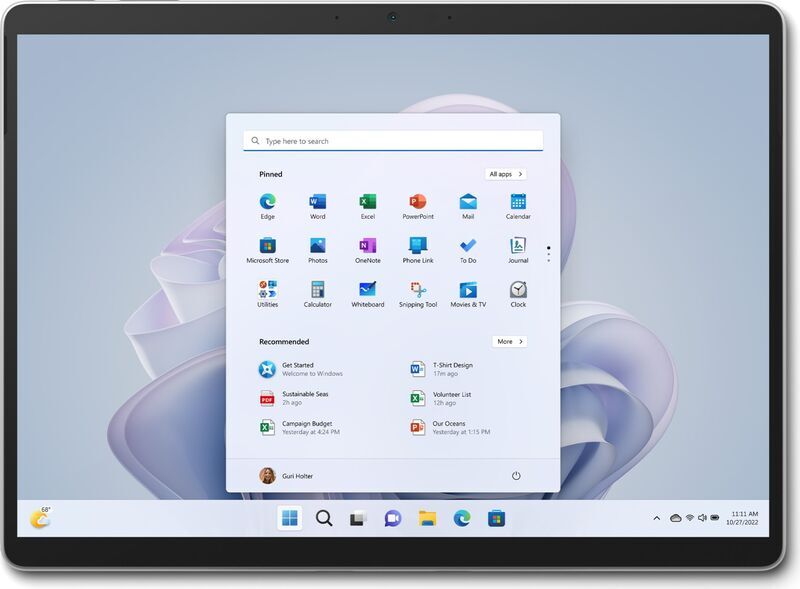 Microsoft Surface Pro 9 (2022) | SQ3 | 13" | 8 GB | 128 GB SSD | Platin | Surface Pro Signature Keyboard | Win 11 Home | UK, image 3 of 5