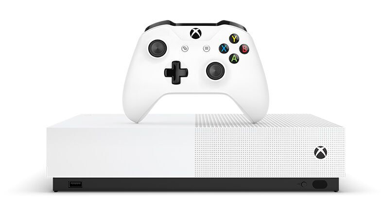 Microsoft Xbox One S All-Digital Edition | 500 GB | 2 controladores | branco