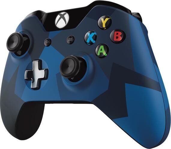 Microsoft Xbox One Wireless Controller | Midnight Forces Special Edition | blau camouflage 2