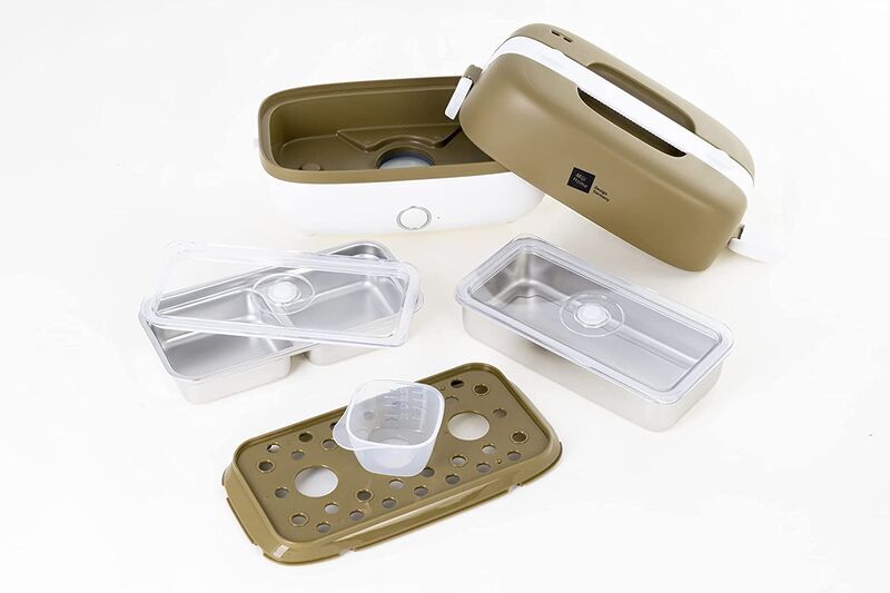 Miji Cookingbox One Mobil mini ångkokare | oliv/vit 3