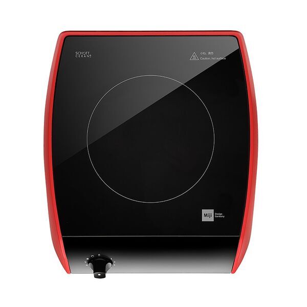 Miji Gala EI 2000 -lasikeraaminen keittolevy | musta/punainen