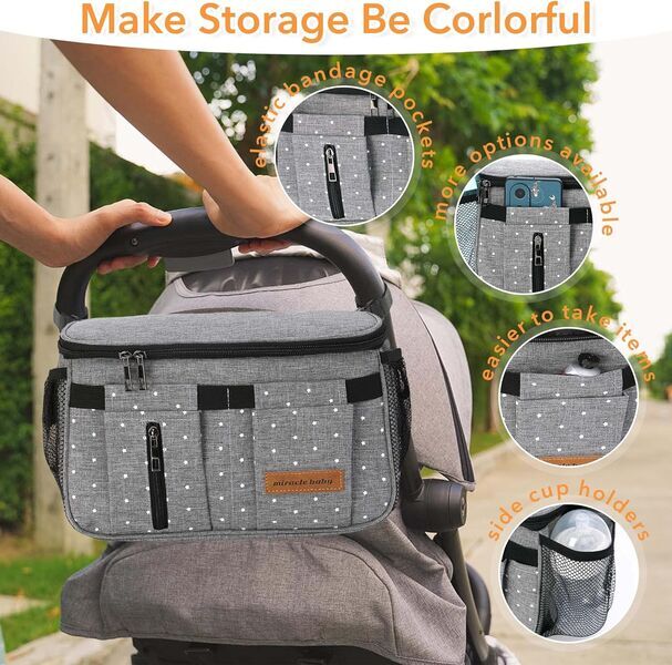 Miracle Baby Kinderwagen Organizer | grey 3