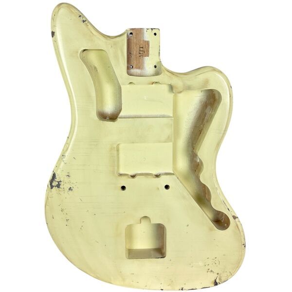 MJT Aged Relic Nitro Jazzmaster Body | vintage white, image 1 of 5