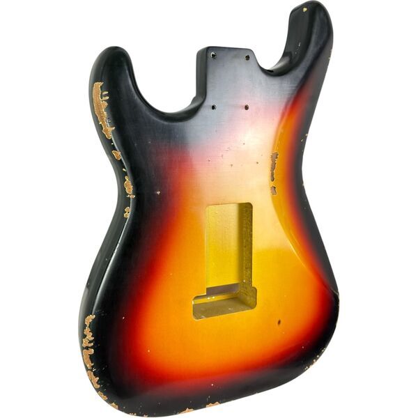 MJT Aged Relic Nitro Stratocaster Body - Sunburst | sunburst, image 2 of 4