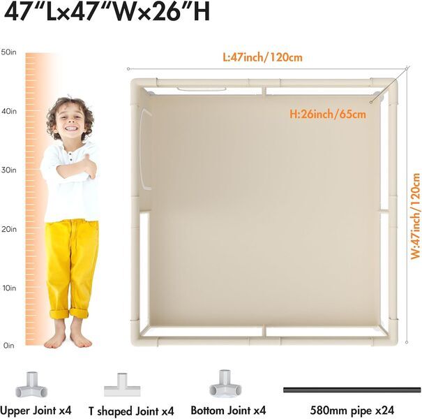 Mloong Laufstall mit Matte | beige 5