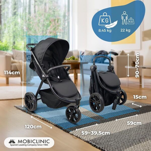 Mobiclinic Agnes Kinderwagen | schwarz 2