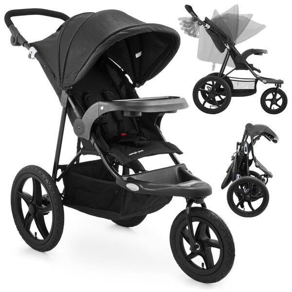 Moby System Runner Mountain Dreirad Kinderwagen | musta 1